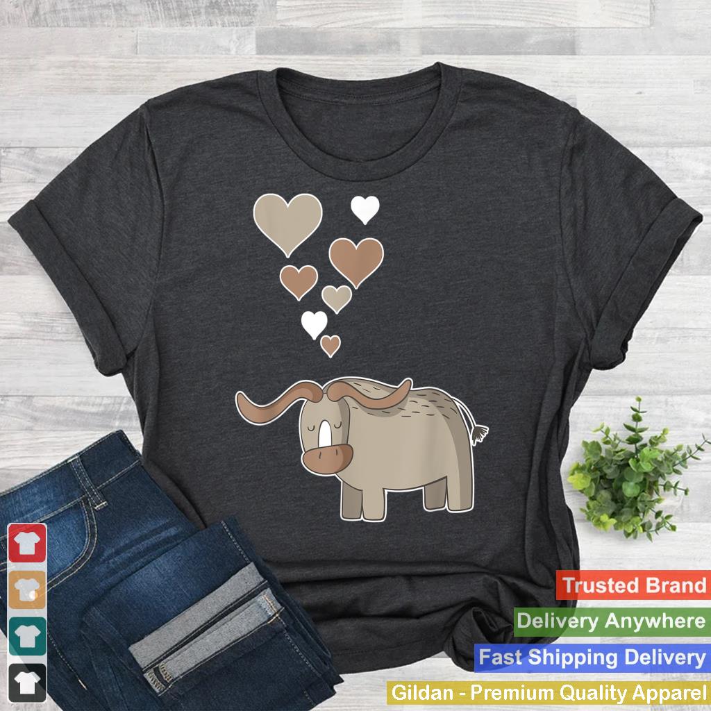 Cute Cape Buffalo With Hearts - I Love Buffalo