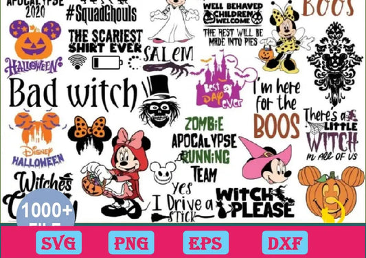 1000 Files Halloween Disney Ultimate Bundle Svg