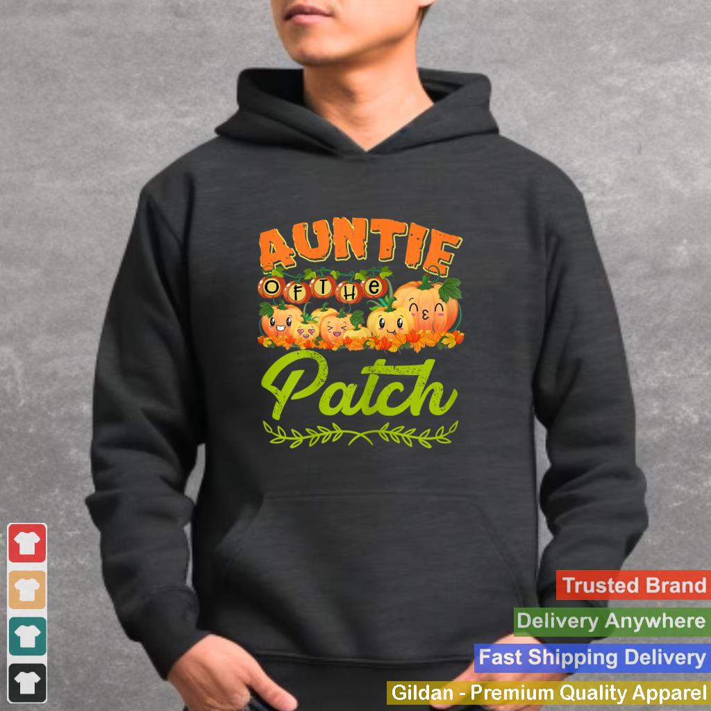 Auntie Of The Patch Kawaii Aunt Pumpkin Thanksgiving Family T Shirt