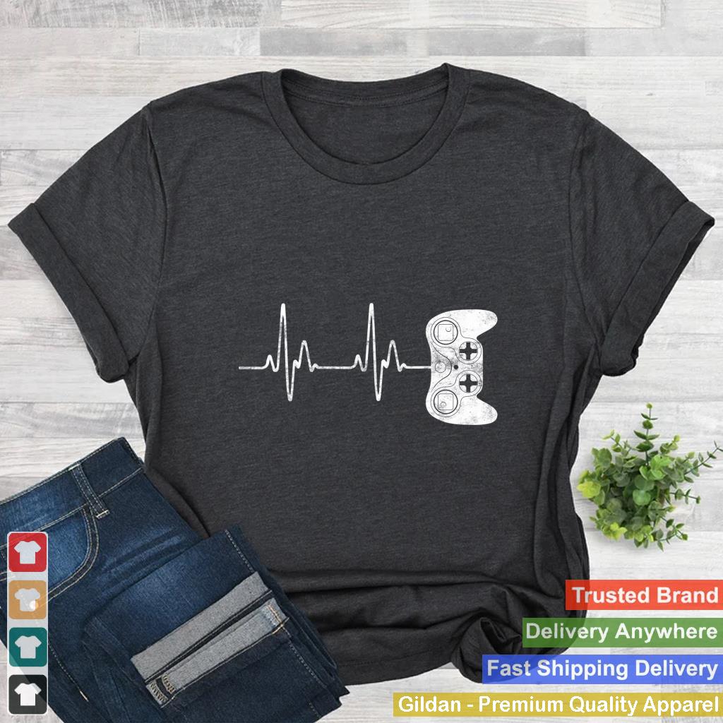 Gamer Heartbeat Video Game Lover Gift Shirt