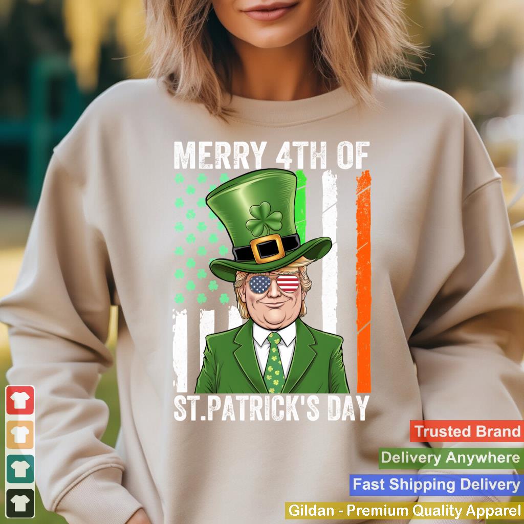 Merry 4th Of St Patrick's Day Trump Leprechaun Hat Funny