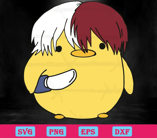 Anime Shoto Todoroki Duck Knife Chick Meme My Hero Academia, Downloadable Files Svg