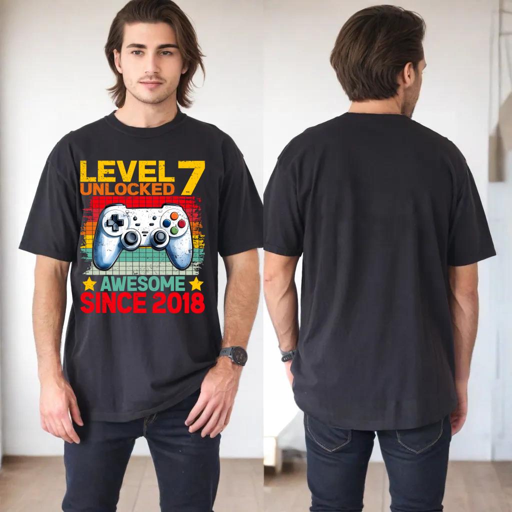 Level 7 Unlocked Awesome Since 2018 7th Birthday Gaming