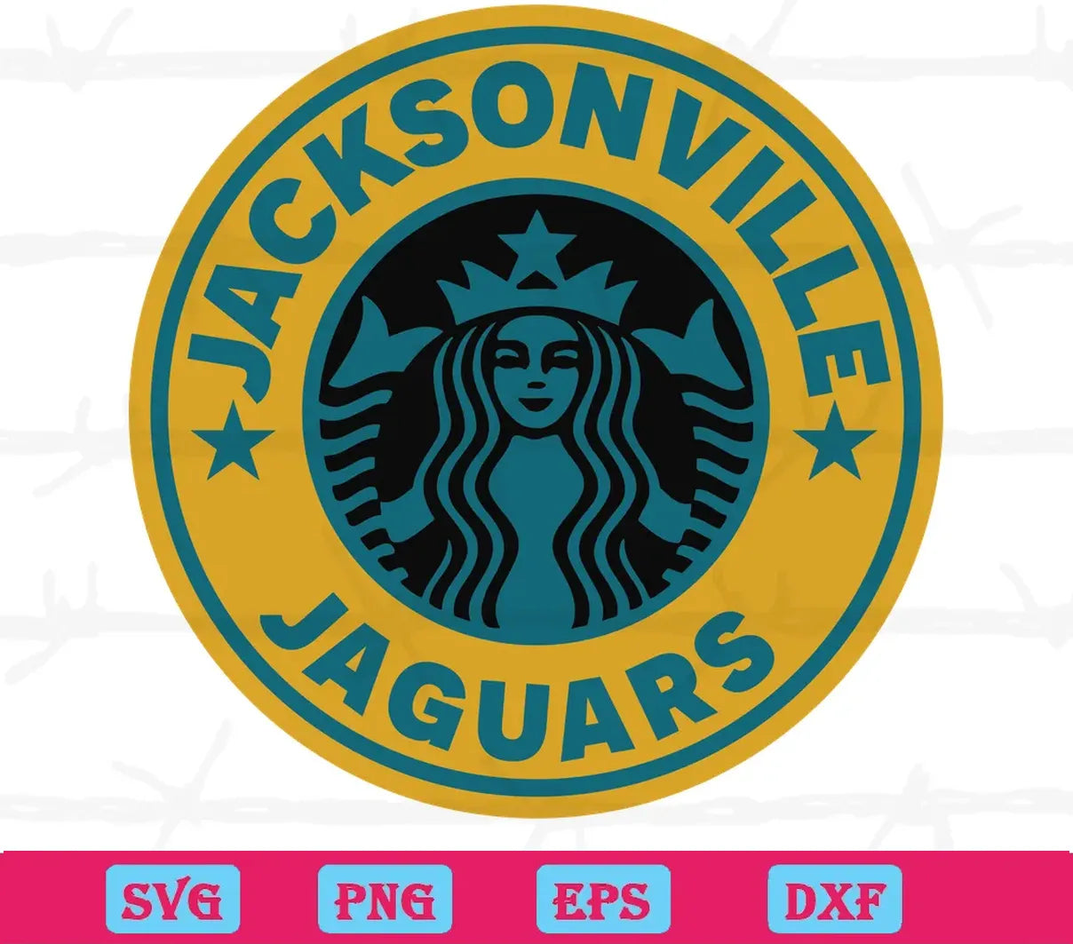 Jacksonville Jaguars Starbucks Logo, Premium Svg Files