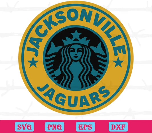 Jacksonville Jaguars Starbucks Logo, Premium Svg Files