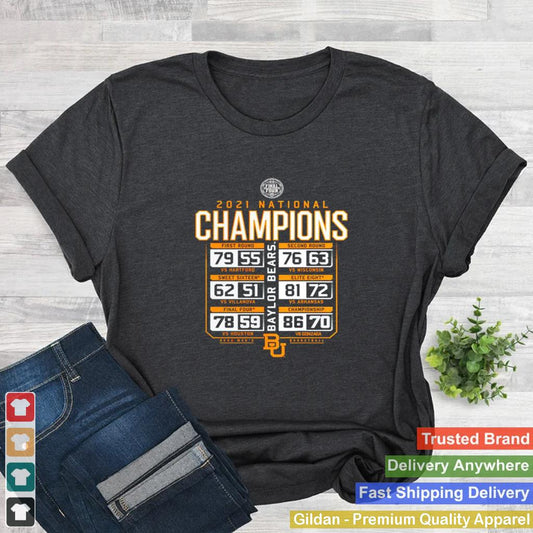 2021 Baylor Bears national champions basketball shirt