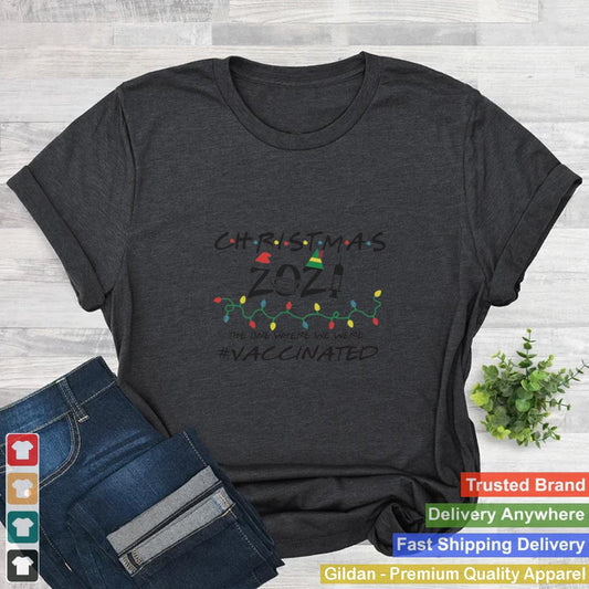 2021 Covid Vaccine Christmas Tree Ornament The One Where We Were Vaccinated shirt