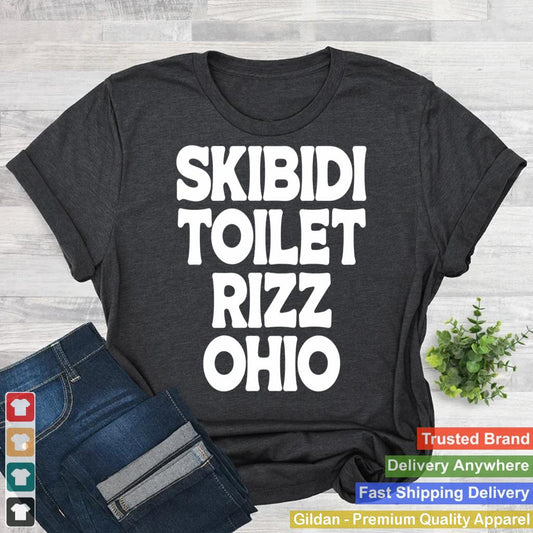 Skibidi Toilet Rizz Ohio Funny Meme Retro Vintage Birthday