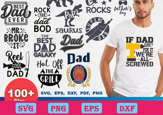 100+ Fathers Day Bundle Svg, Dad Svg, Dad Shirt