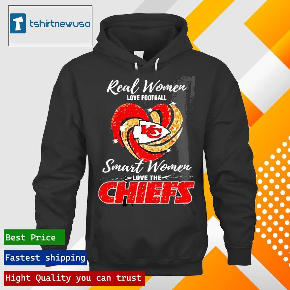 Best Real Women Love Football Smart Women Love The Kansas City Chiefs Heart Diamond 2025 Shirts