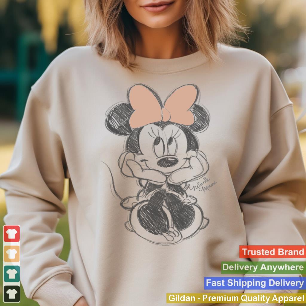 Disney Minnie Mouse Classic Sketch Cute Vintage Portrait Sweatshirt