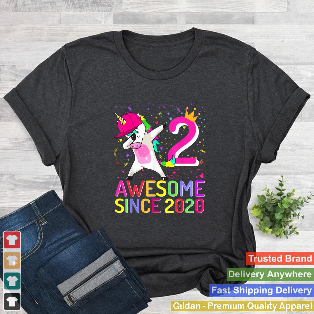 2 Years Old Unicorn Dabbing 2nd Birthday Girl Unicorn Party T Shirt