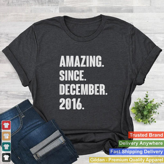 Amazing Since December 2016 Birthday Gift For 5 Year Old T Shirt