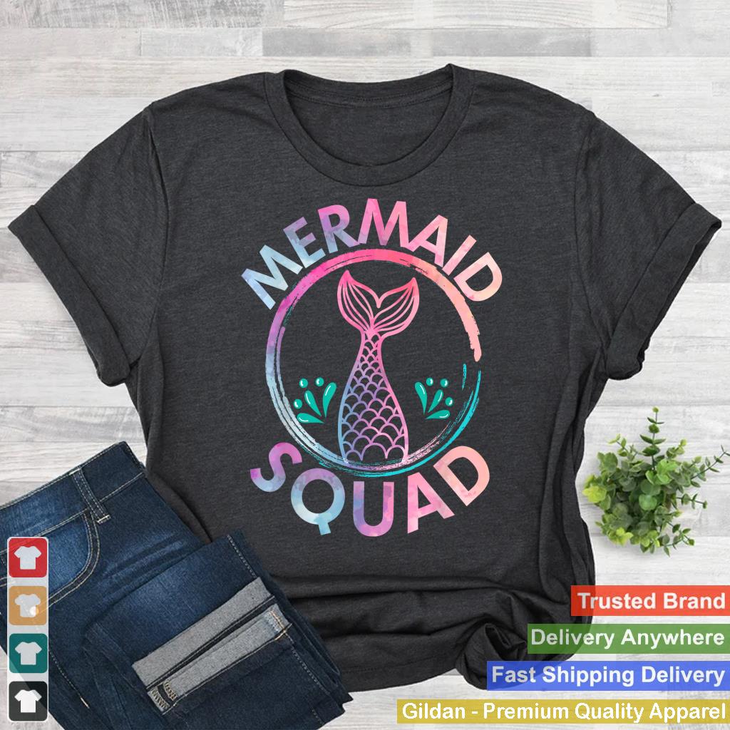 Mermaid Birthday Squad Party Matching Womens Kids