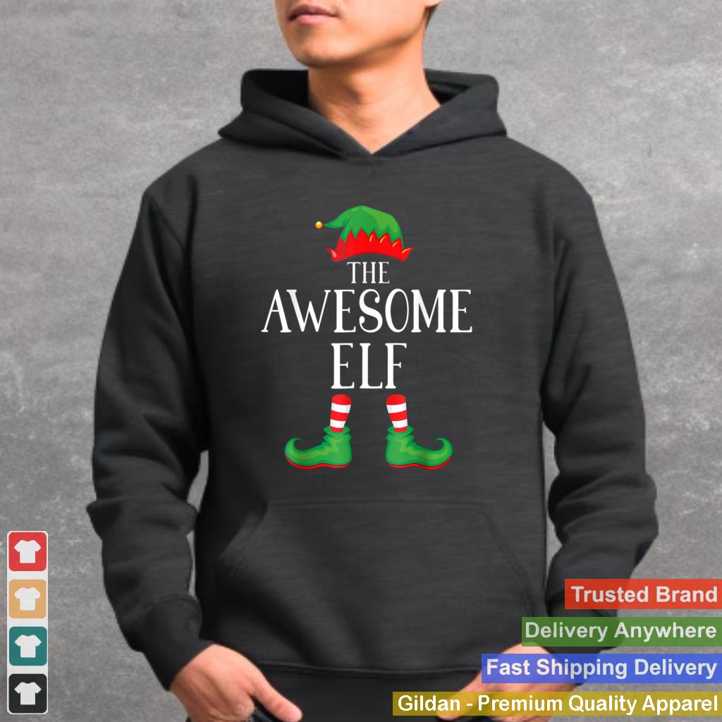 Awesome Elf Matching Group Xmas Funny Family Christmas T Shirt 2