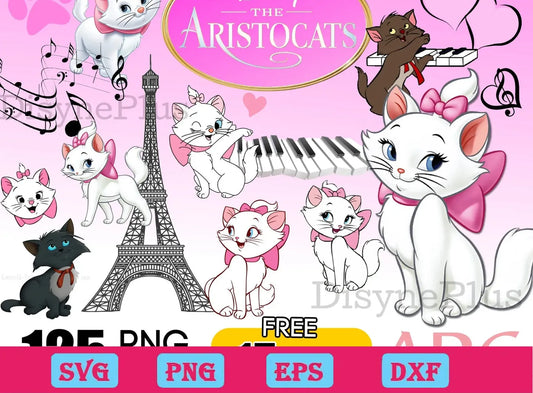 125 Files Disney The Aristocats bundle svg