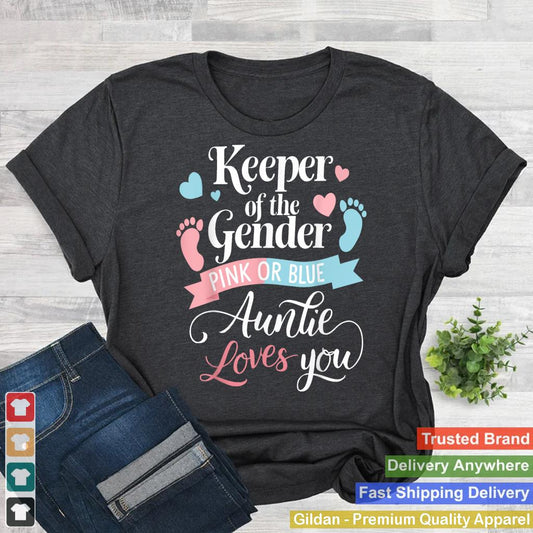 Keeper Of The Gender Loves Aunt You Auntie Baby Announcement