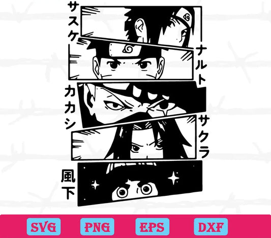 Naruto Characters Eyes Svg, Naruto Svg