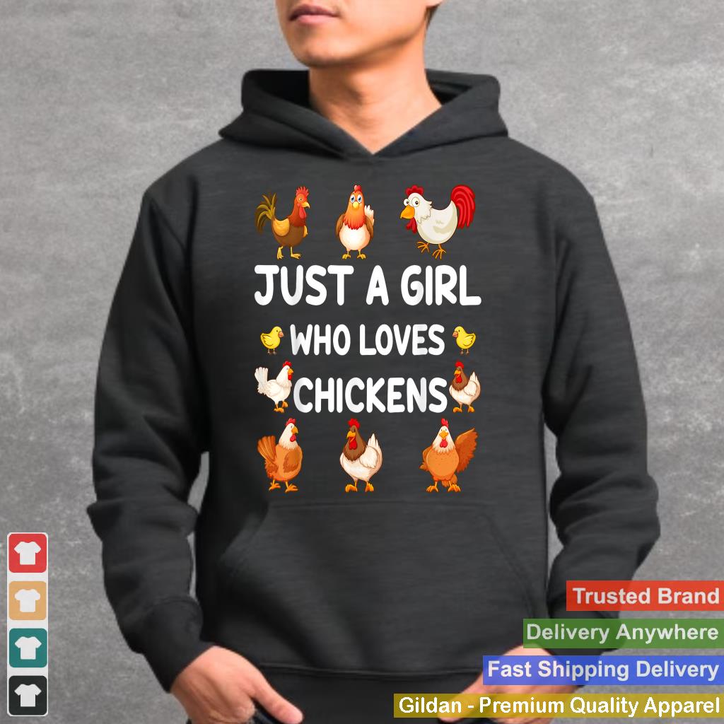 Kids Girl Who Loves Chickens Rooster Toddler Funny Chicken