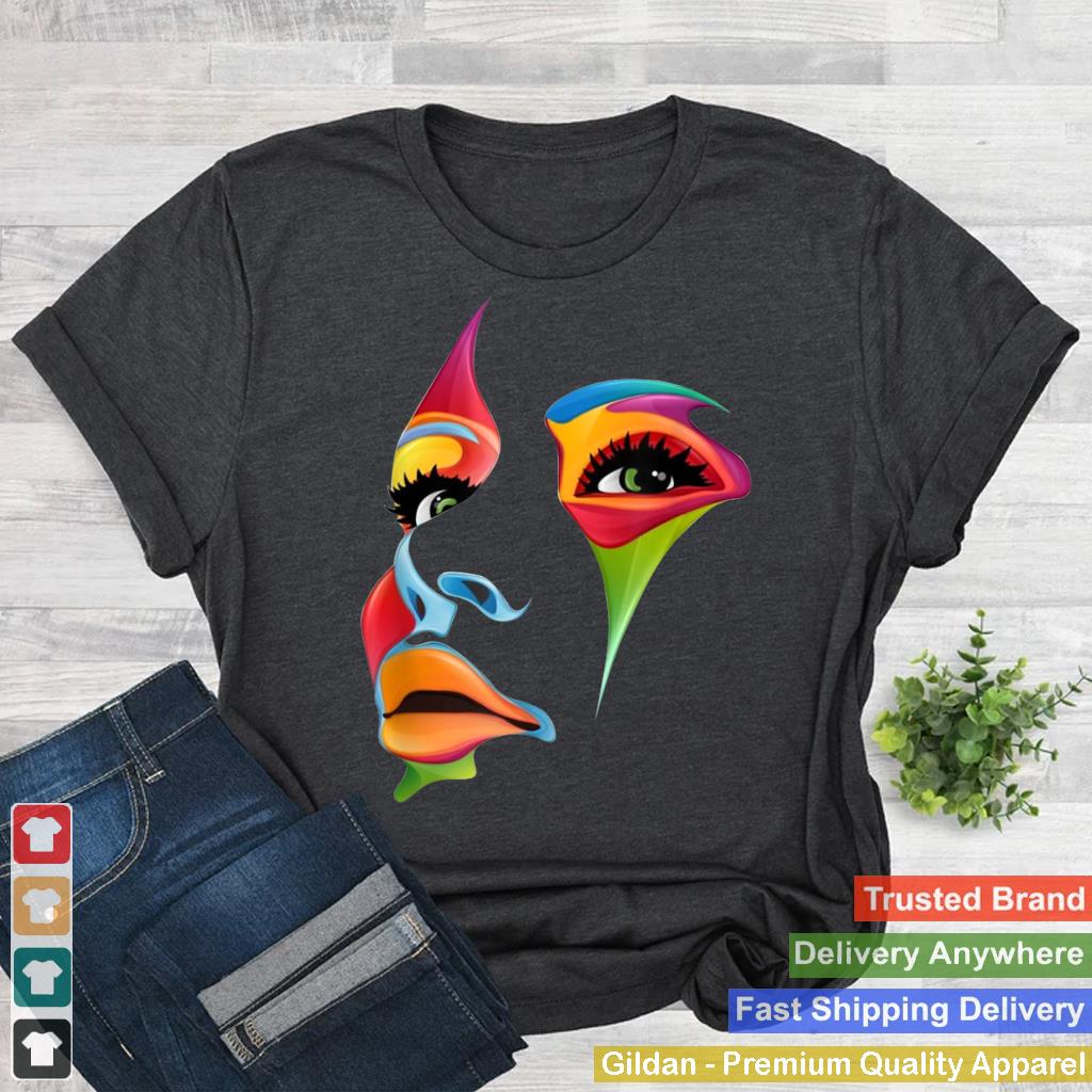 Abstract Colorful Woman Art Face