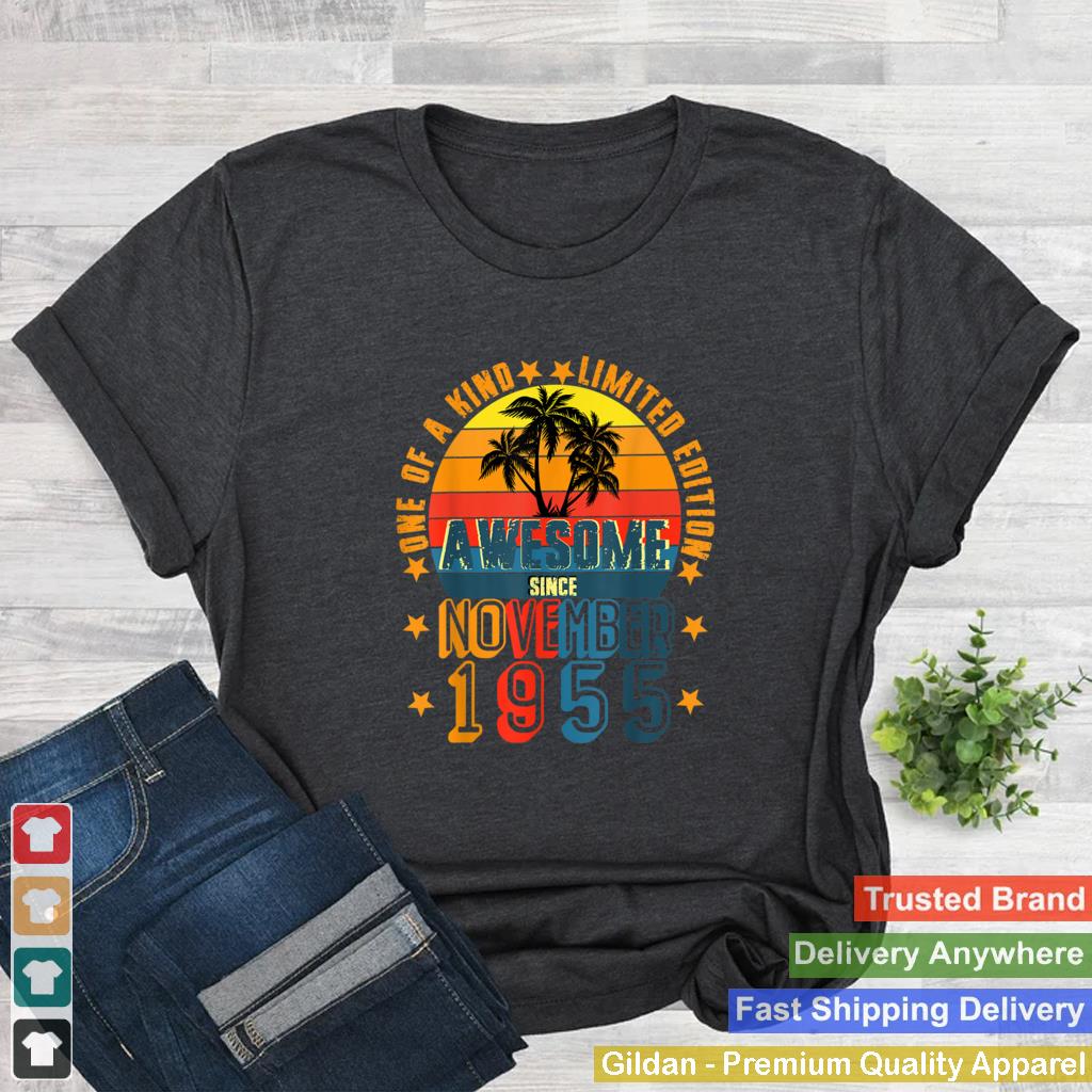 Awesome Since November 1955 Vintage 66th Birthday T Shirt