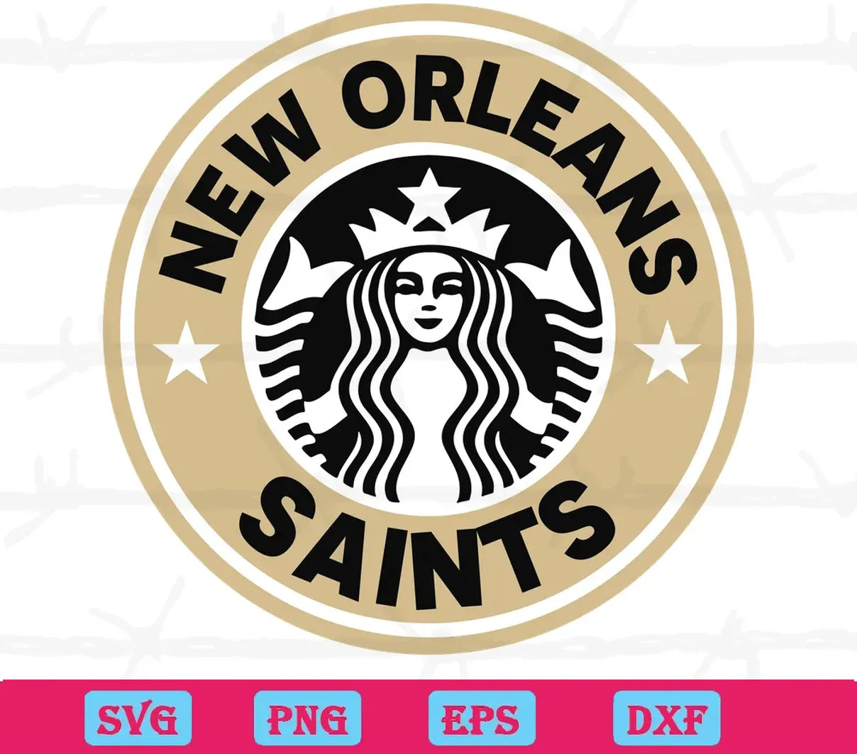 New Orleans Saints Starbucks Logo, Svg Clipart