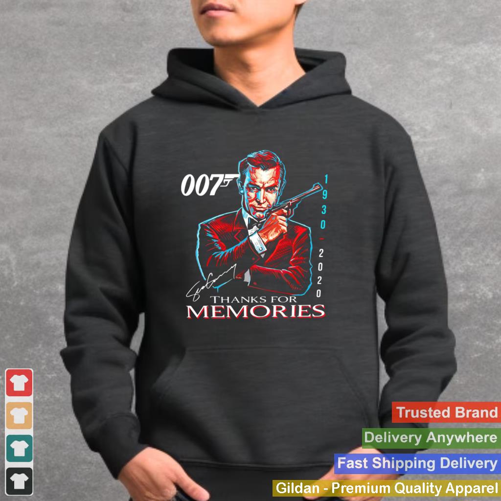 007 Sean Connery 1930 2020 Thank You For The Memories Signature shirt