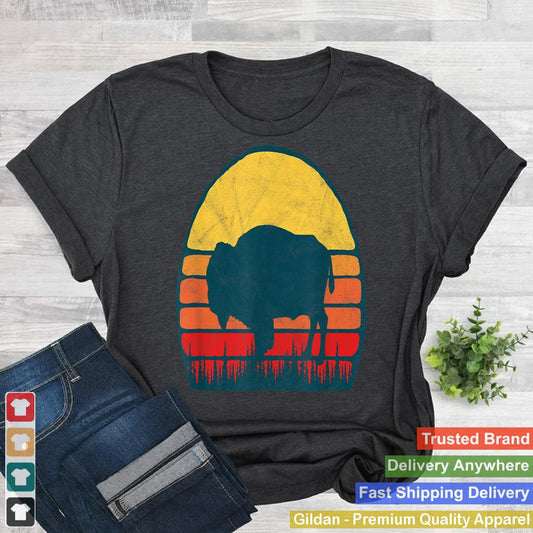 Vintage Bison American Buffalo Retro Camping Shirt