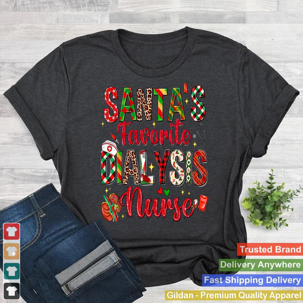 Santa's Favorite Dialysis Nurse Buffalo Plaid Christmas