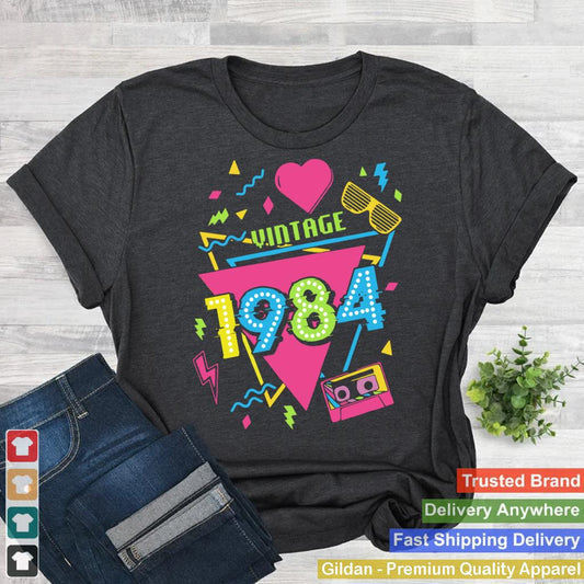 40th Birthday Vintage 1984 80's Vintage Retro I Love The 80s