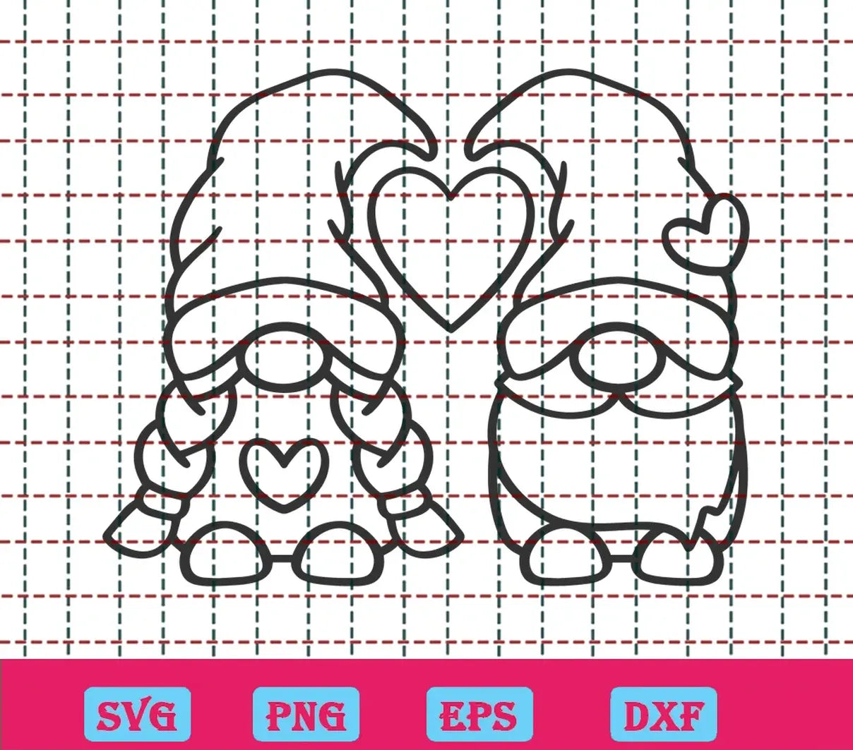 Free Valentine Gnome In Love Svg