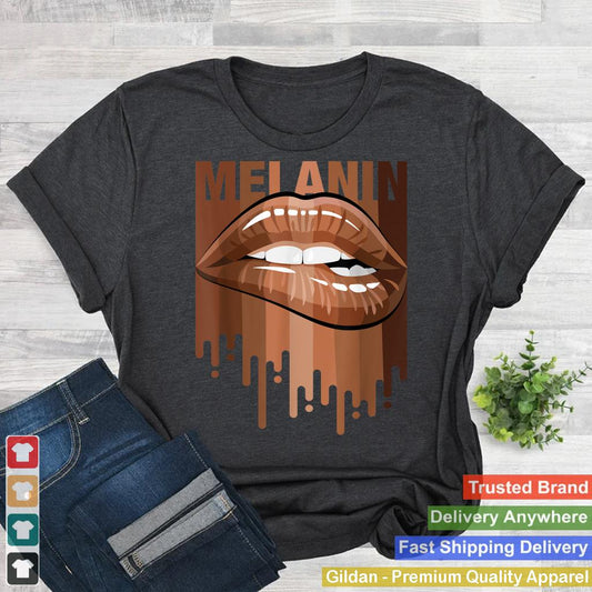 Cool Melanin Girl Lips Graphic Tees, Black Girls Magic Style