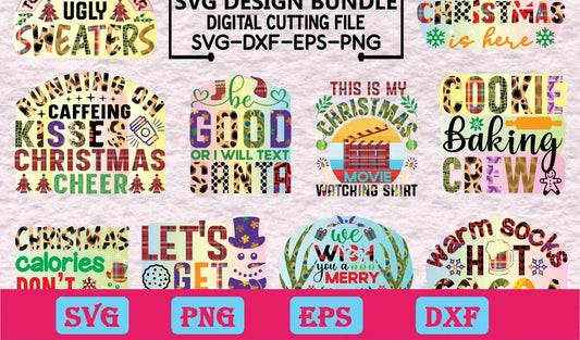 20 Christmas Quotes Svg Bundle