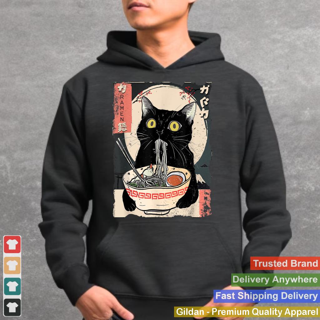 Kawaii Cat Eating Ramen Noodles Funny Anime Gift Girls Teens