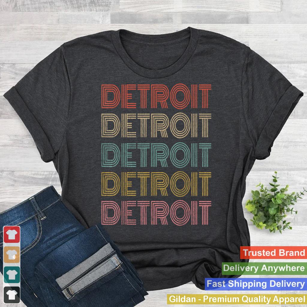 Vintage Retro Detroit Michigan 70s 80s Style