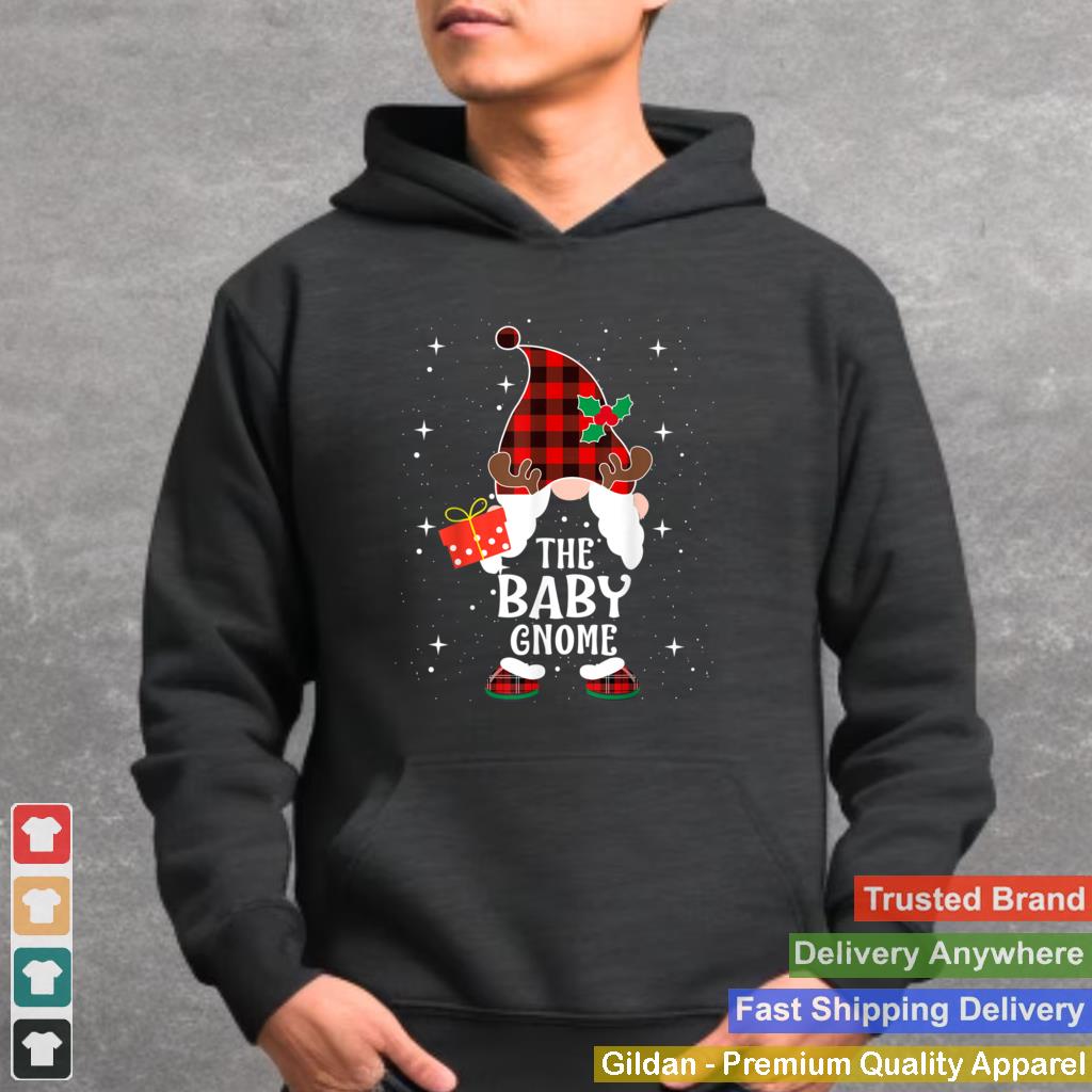 Baby Gnome Buffalo Plaid Matching Family Christmas Pajama T Shirt 1 2