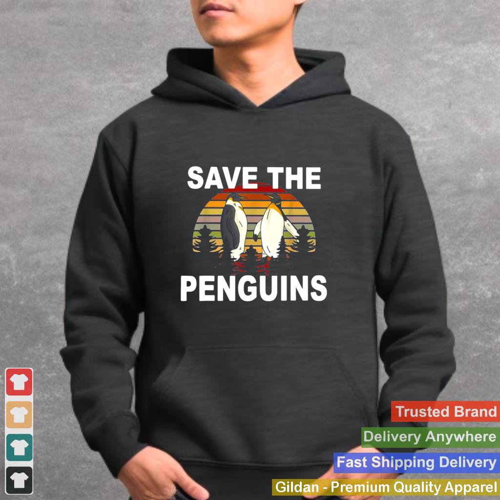 Animal Lover Gift Save The Penguins Vintage T shirt