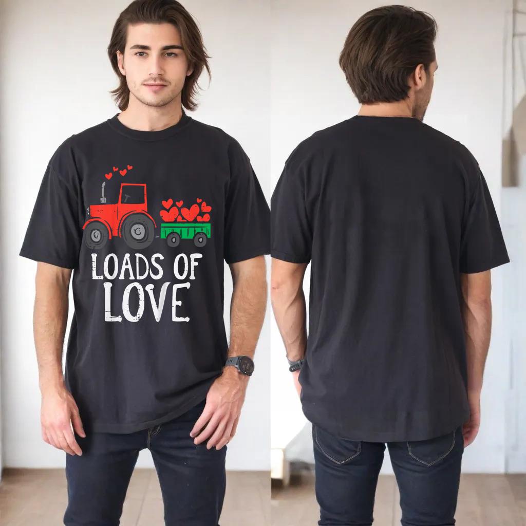 Loads Of Love Tractor Cute Valentines Day Truck Toddler Boys