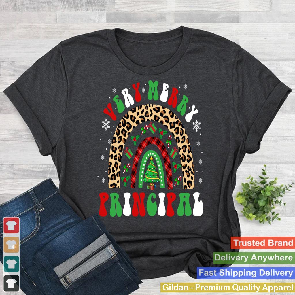 Merry Principal Shirt - Leopard Buffalo Red Plaid Rainbow