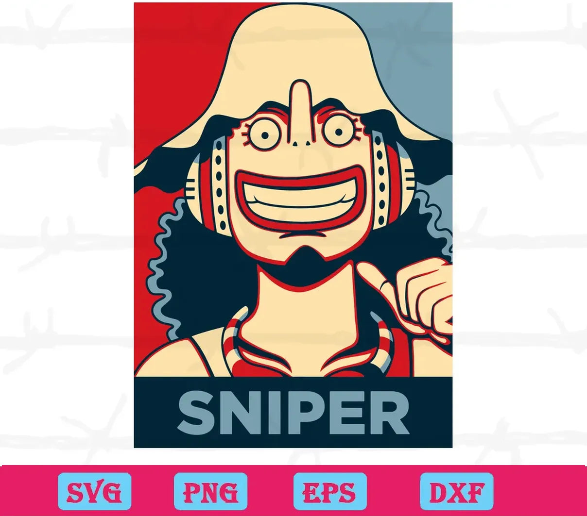 Usopp One Piece, Cricut Svg