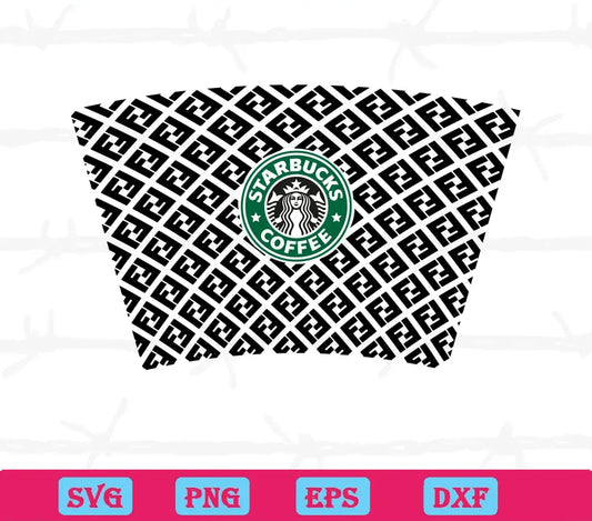 Fendi Starbucks Cup, Svg Png Dxf Eps