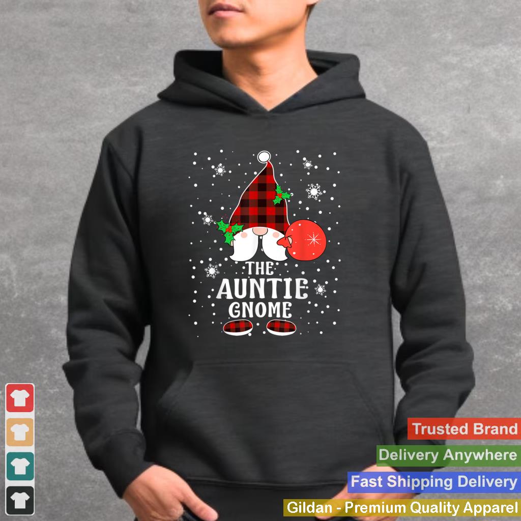 Auntie Gnome Buffalo Plaid Matching Family Christmas Pajama T Shirt 1 2