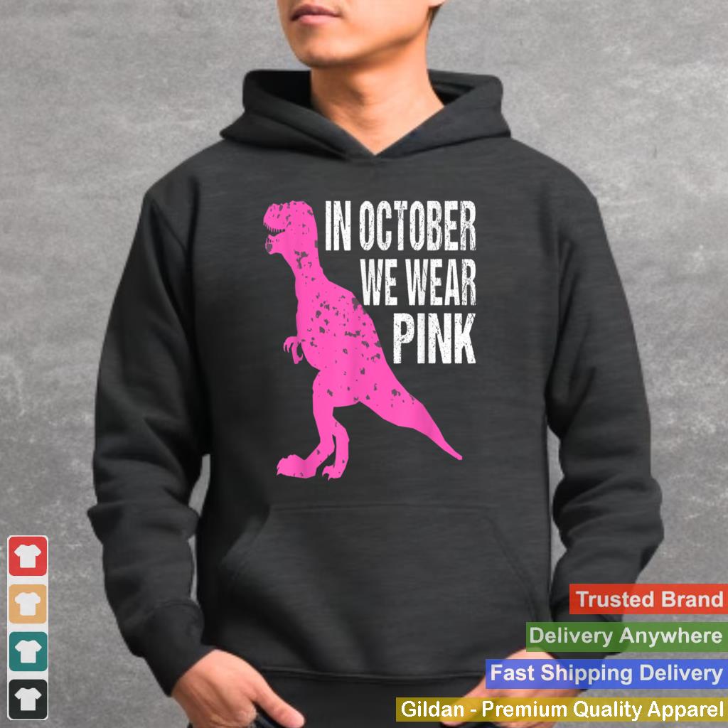 In October We Wear Pink Breast Cancer Awareness Kids Boy T Shirt