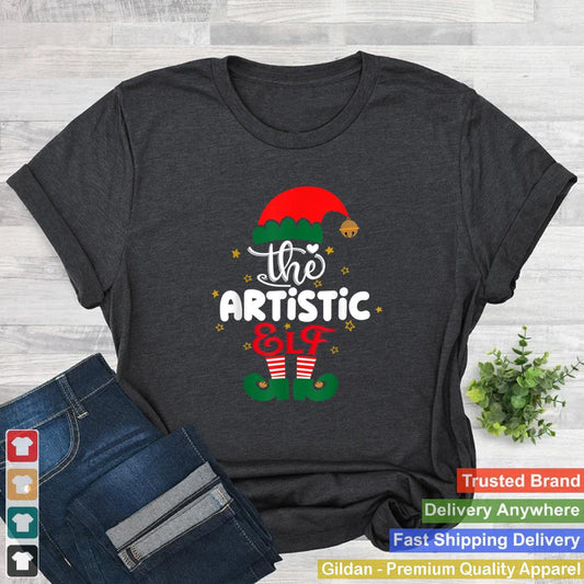 Artistic Elf Family Matching Group Christmas Pajama T Shirt