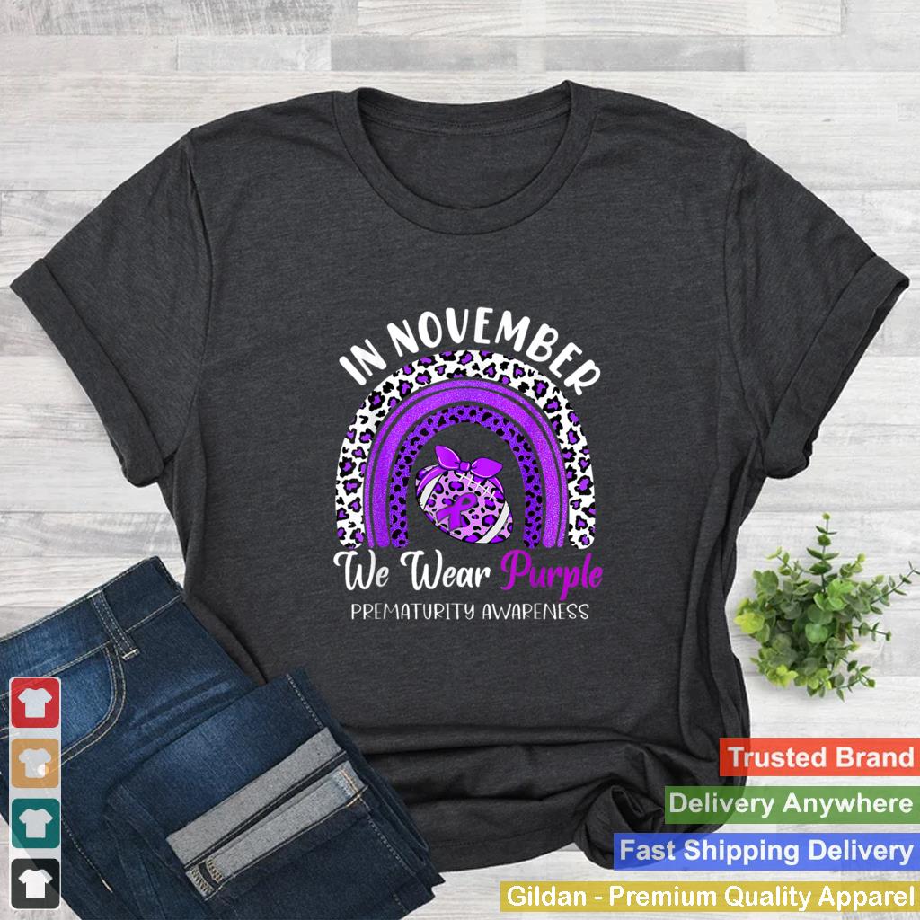 In November We Wear Purple Rainbow T Shirt 2