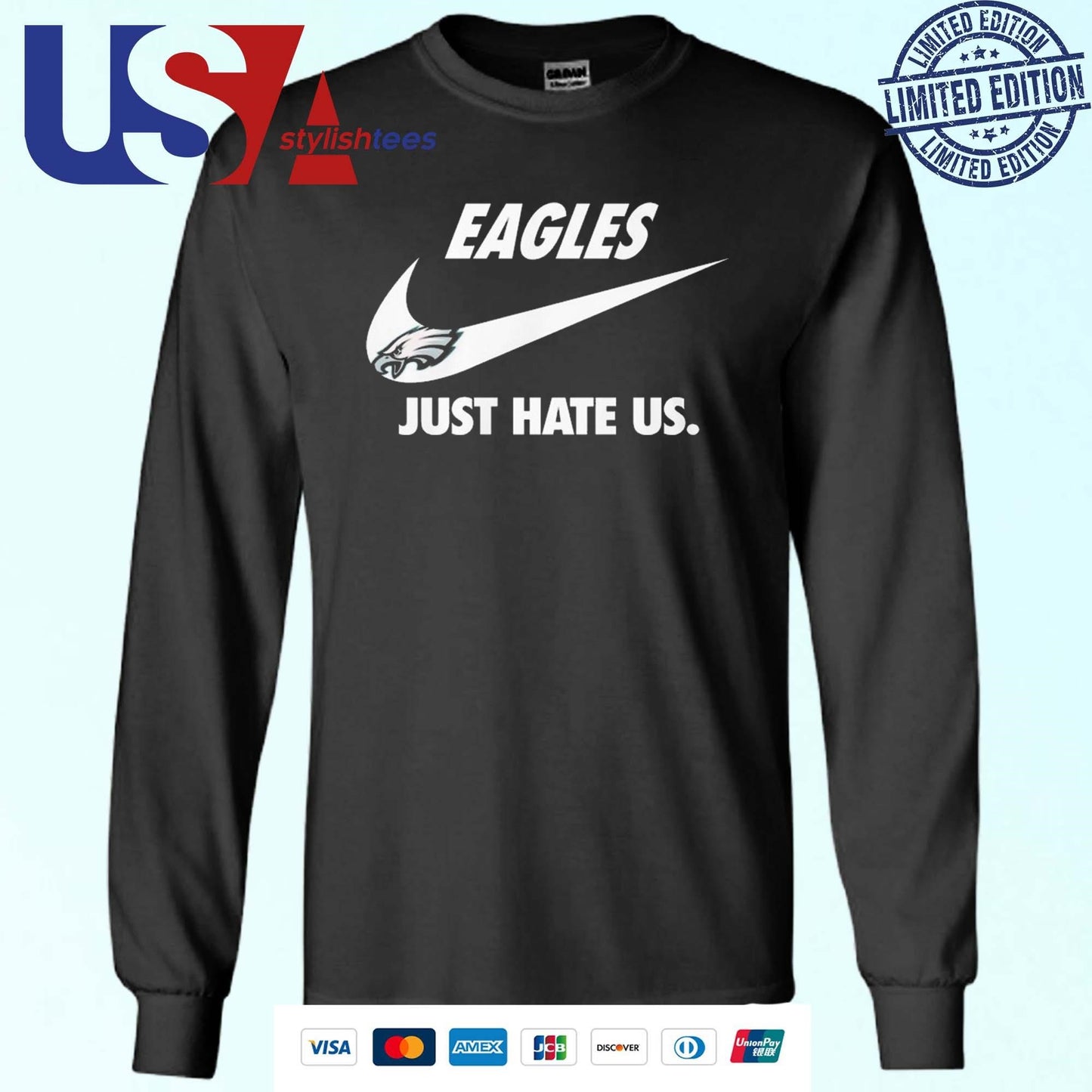 Philadelphia Eagles Football Team Just Hate Us Nike Shirt