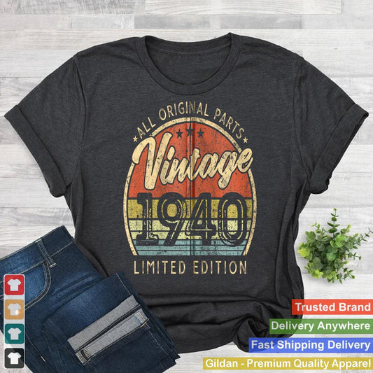 Vintage 1940 Limited Edition Retro Made in 1940 Men Women