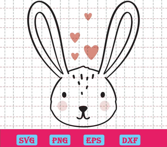 Free Cute Bunny Face Svg