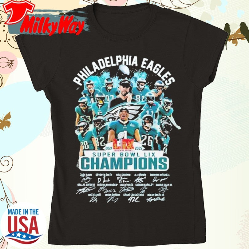 Official Eagles 2024-2025 LIX Super Bowl LIX Champions Shirt