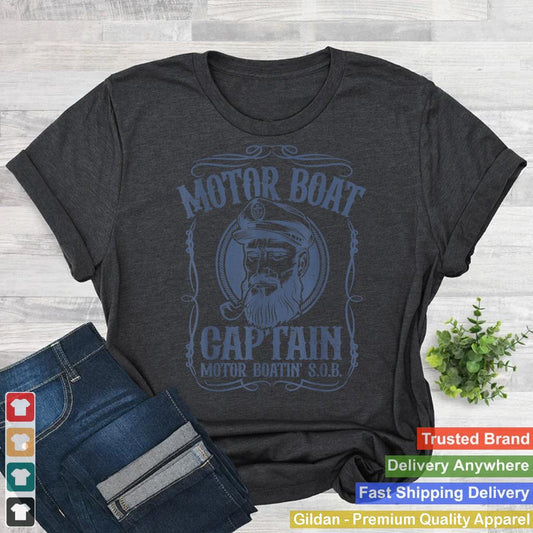 Motor Boat Captain Funny Pontoon Boating Motor Boatin Lake